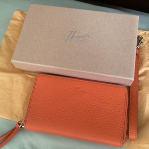 Dooney and Bourke Henrys Zip Around Wristlet, Orange